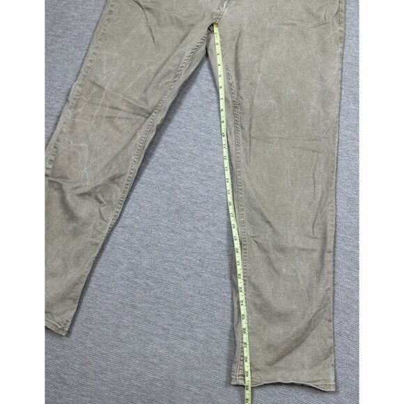 Calvin Klein Jeans Mens Khaki Dusty Green Denim Mid Rise Straight Leg Size 36X30 - Picture 10 of 14